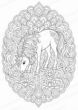Einhorn Mandalas Ausmalbilder – Märchen – 15 Malvorlagen – Materialseite 13