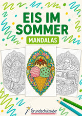 Eis im Sommer Mandalas Ausmalbilder – Wetter und Jahreszeiten – 15 Malvorlagen – Cover
