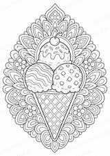 Eis im Sommer Mandalas Ausmalbilder – Wetter und Jahreszeiten – 15 Malvorlagen – Materialseite 2