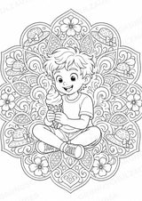 Eis im Sommer Mandalas Ausmalbilder – Wetter und Jahreszeiten – 15 Malvorlagen – Materialseite 7