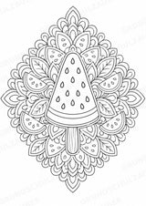 Eis im Sommer Mandalas Ausmalbilder – Wetter und Jahreszeiten – 15 Malvorlagen – Materialseite 9