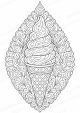 Eis im Sommer Mandalas Ausmalbilder – Wetter und Jahreszeiten – 15 Malvorlagen – Materialseite 13