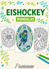 Eishockey Mandalas Ausmalbilder – Sport – 15 Malvorlagen – Cover