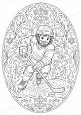 Eishockey Mandalas Ausmalbilder – Sport – 15 Malvorlagen – Materialseite 2