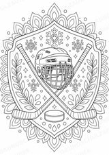 Eishockey Mandalas Ausmalbilder – Sport – 15 Malvorlagen – Materialseite 3