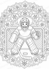 Eishockey Mandalas Ausmalbilder – Sport – 15 Malvorlagen – Materialseite 4
