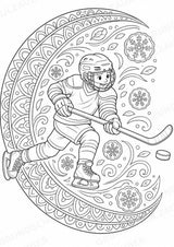 Eishockey Mandalas Ausmalbilder – Sport – 15 Malvorlagen – Materialseite 6