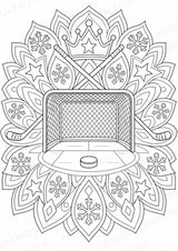 Eishockey Mandalas Ausmalbilder – Sport – 15 Malvorlagen – Materialseite 7