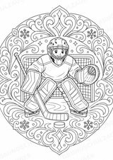 Eishockey Mandalas Ausmalbilder – Sport – 15 Malvorlagen – Materialseite 8