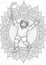 Eishockey Mandalas Ausmalbilder – Sport – 15 Malvorlagen – Materialseite 11