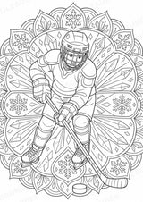 Eishockey Mandalas Ausmalbilder – Sport – 15 Malvorlagen – Materialseite 12
