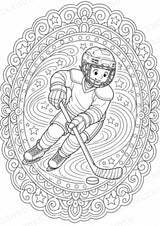 Eishockey Mandalas Ausmalbilder – Sport – 15 Malvorlagen – Materialseite 14