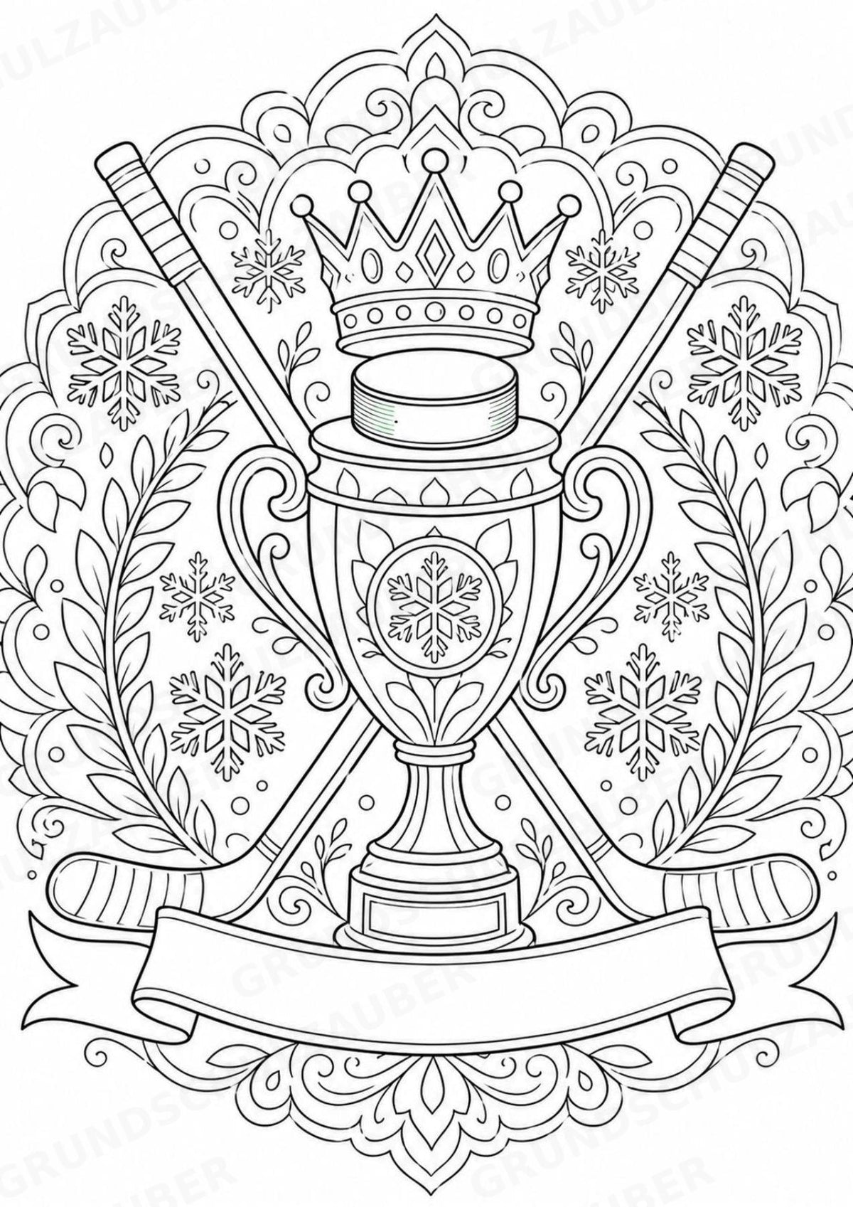Eishockey Mandalas Ausmalbilder – Sport – 15 Malvorlagen – Materialseite 15