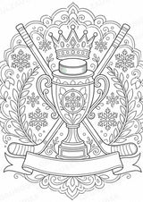Eishockey Mandalas Ausmalbilder – Sport – 15 Malvorlagen – Materialseite 15