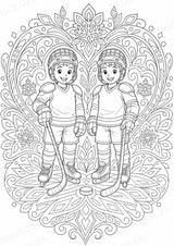 Eishockey Mandalas Ausmalbilder – Sport – 15 Malvorlagen – Materialseite 16