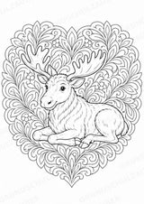 Elch Mandalas Ausmalbilder – Tiere – 15 Malvorlagen – Materialseite 3