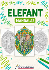 Elefant Mandalas Ausmalbilder – Tiere – 15 Malvorlagen – Cover