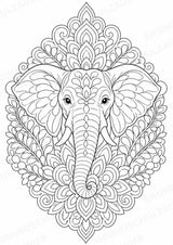 Elefant Mandalas Ausmalbilder – Tiere – 15 Malvorlagen – Materialseite 3