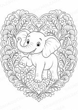 Elefant Mandalas Ausmalbilder – Tiere – 15 Malvorlagen – Materialseite 5