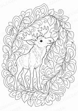 Elch Mandalas Ausmalbilder – Tiere – 15 Malvorlagen – Materialseite 9