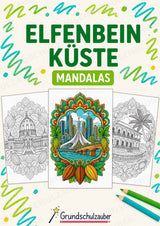Elfenbeinküste Mandalas Ausmalbilder – Länder und Kulturen – 15 Malvorlagen – Cover