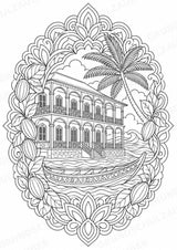 Elfenbeinküste Mandalas Ausmalbilder – Länder und Kulturen – 15 Malvorlagen – Materialseite 4