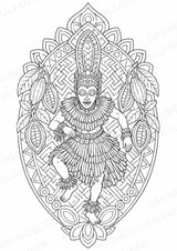 Elfenbeinküste Mandalas Ausmalbilder – Länder und Kulturen – 15 Malvorlagen – Materialseite 7