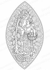 Elfenbeinküste Mandalas Ausmalbilder – Länder und Kulturen – 15 Malvorlagen – Materialseite 10