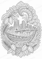 Elfenbeinküste Mandalas Ausmalbilder – Länder und Kulturen – 15 Malvorlagen – Materialseite 13