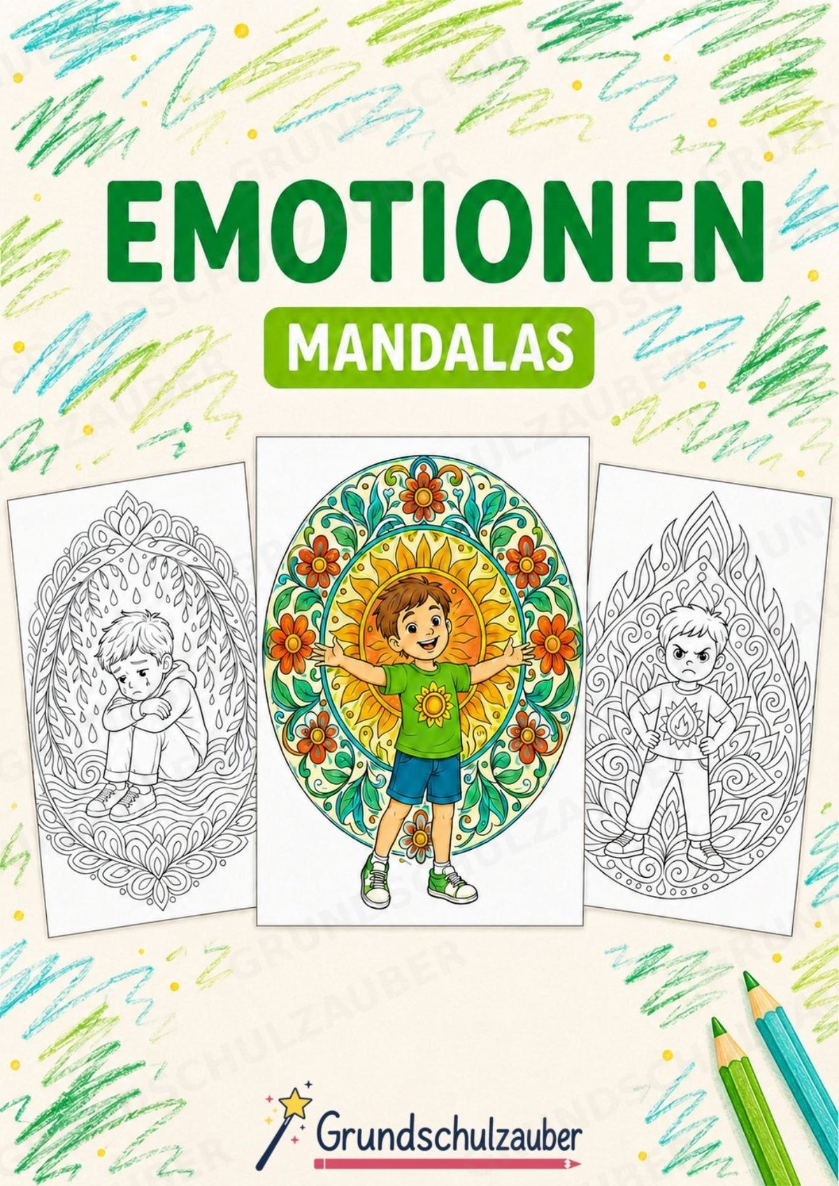 Emotionen Mandalas Ausmalbilder – Familie und Zusammenleben – 15 Malvorlagen – Cover