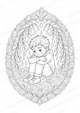 Emotionen Mandalas Ausmalbilder – Familie und Zusammenleben – 15 Malvorlagen – Materialseite 3