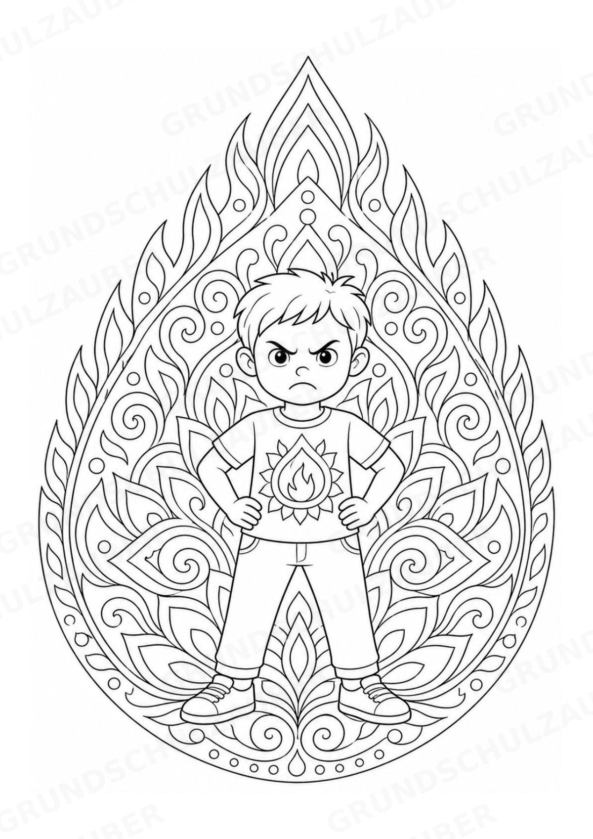 Emotionen Mandalas Ausmalbilder – Familie und Zusammenleben – 15 Malvorlagen – Materialseite 4