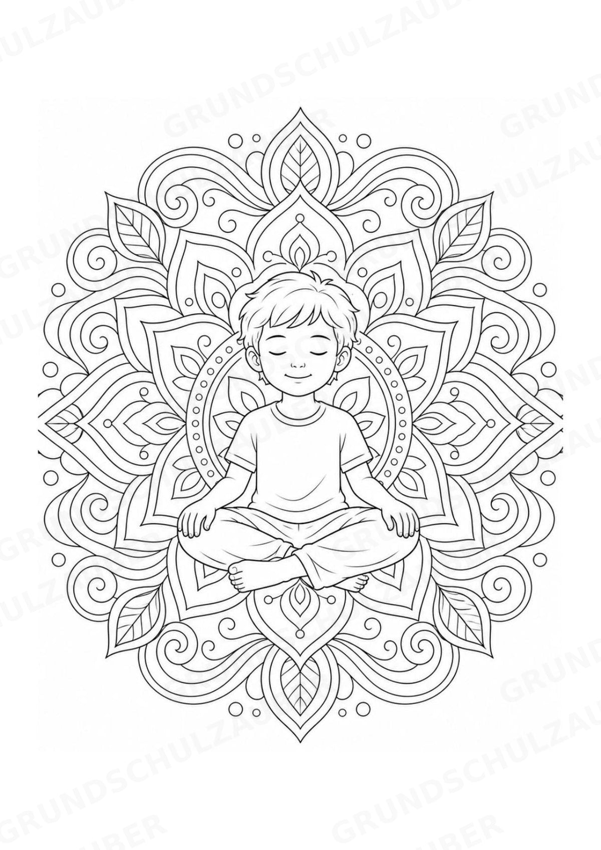 Emotionen Mandalas Ausmalbilder – Familie und Zusammenleben – 15 Malvorlagen – Materialseite 6