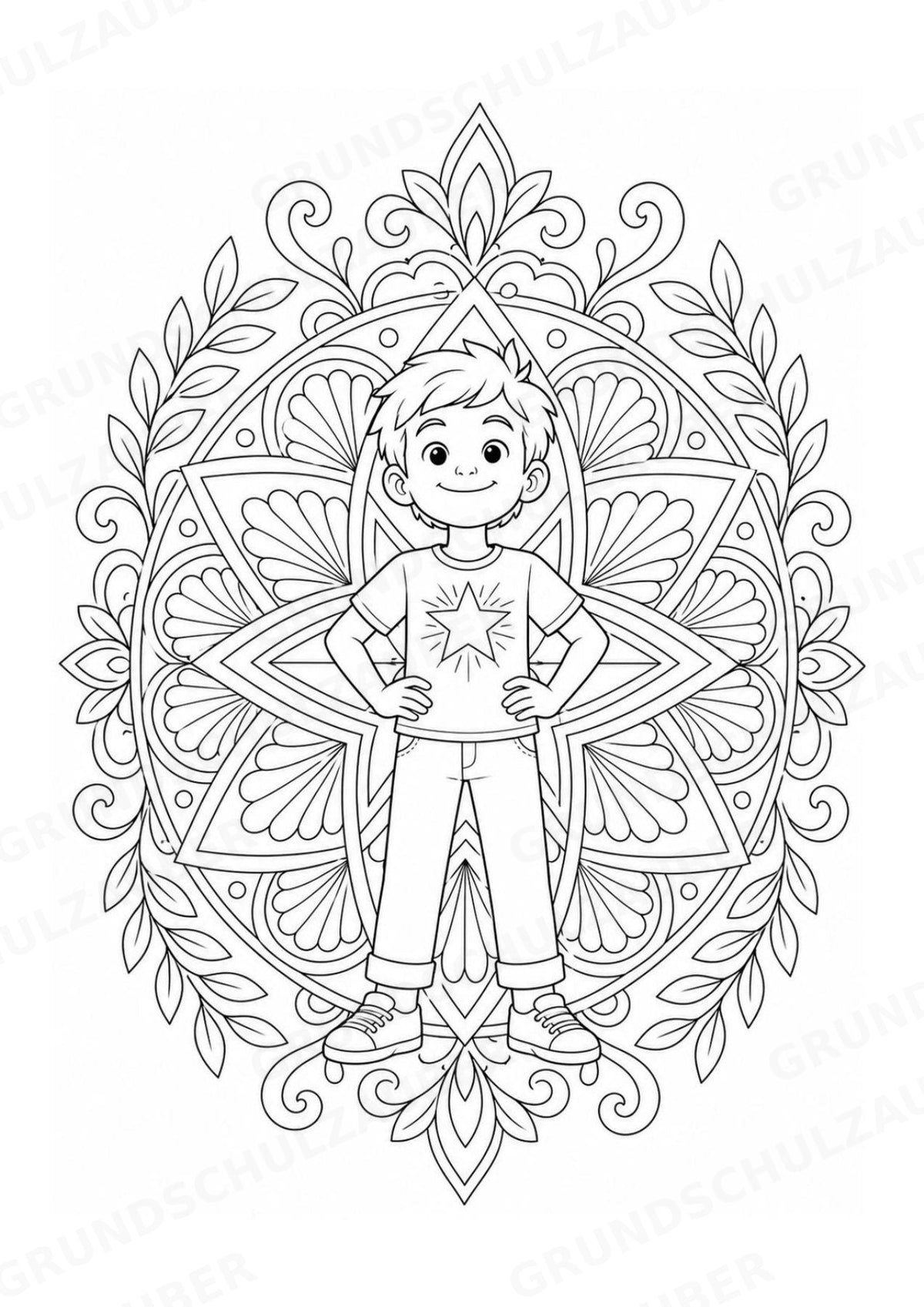 Emotionen Mandalas Ausmalbilder – Familie und Zusammenleben – 15 Malvorlagen – Materialseite 9