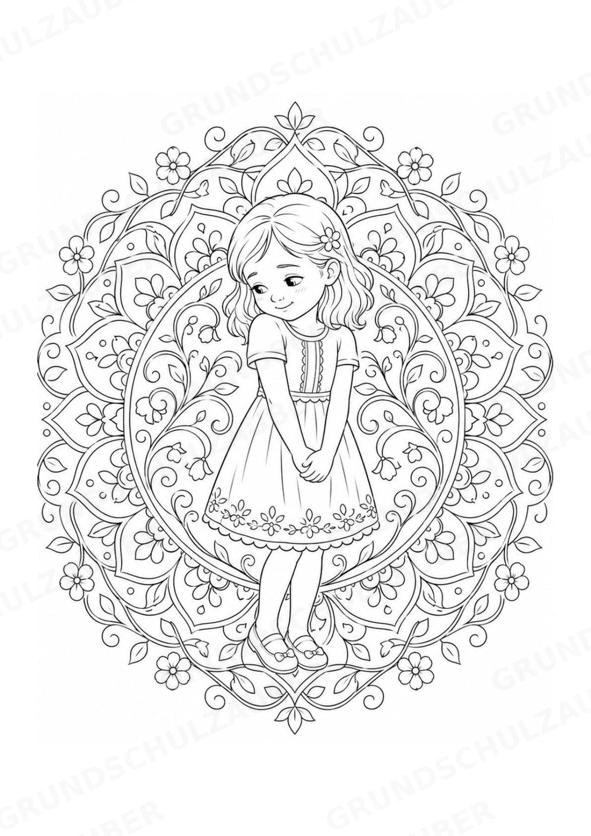 Emotionen Mandalas Ausmalbilder – Familie und Zusammenleben – 15 Malvorlagen – Materialseite 10