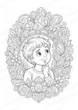Emotionen Mandalas Ausmalbilder – Familie und Zusammenleben – 15 Malvorlagen – Materialseite 11