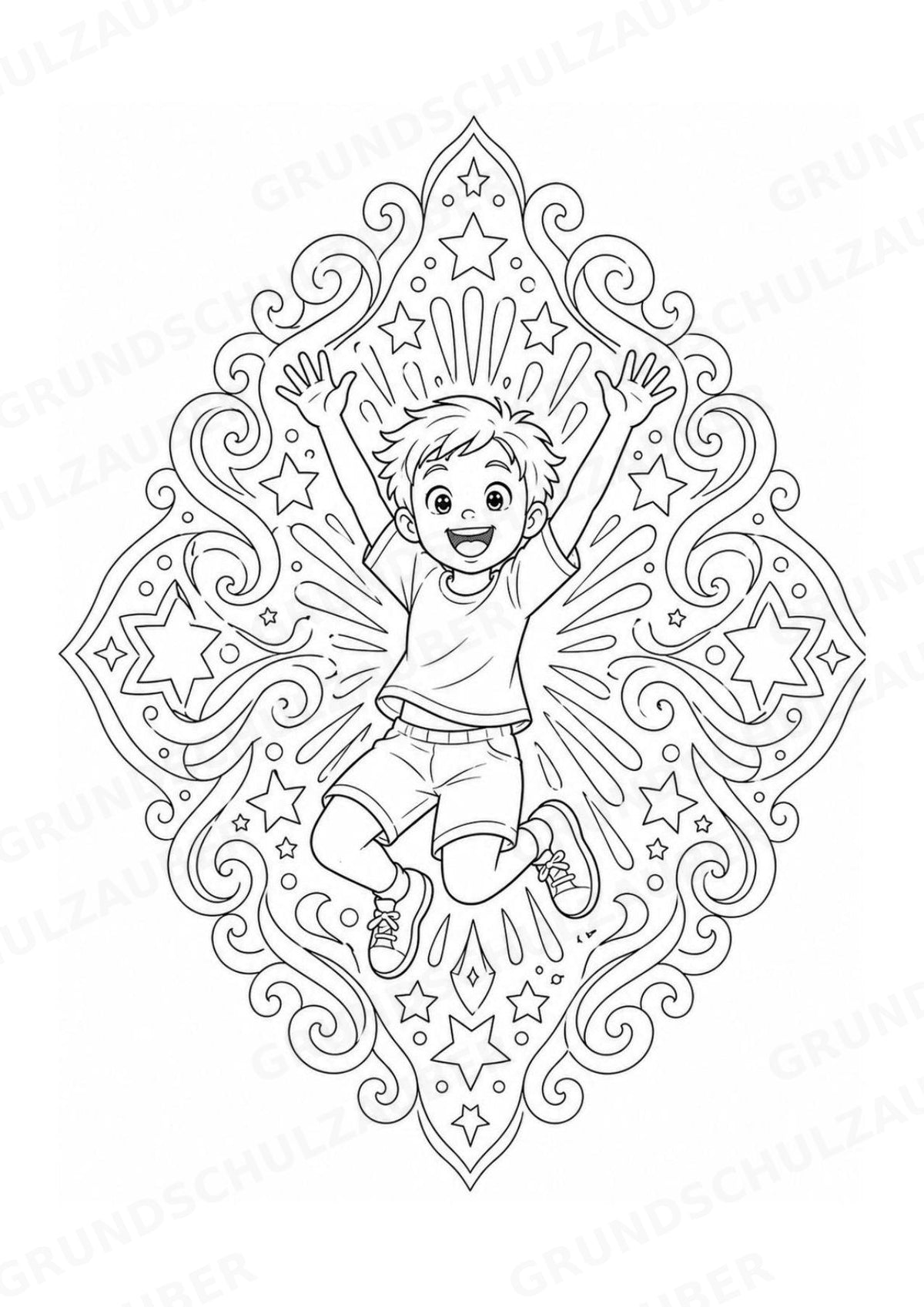Emotionen Mandalas Ausmalbilder – Familie und Zusammenleben – 15 Malvorlagen – Materialseite 12