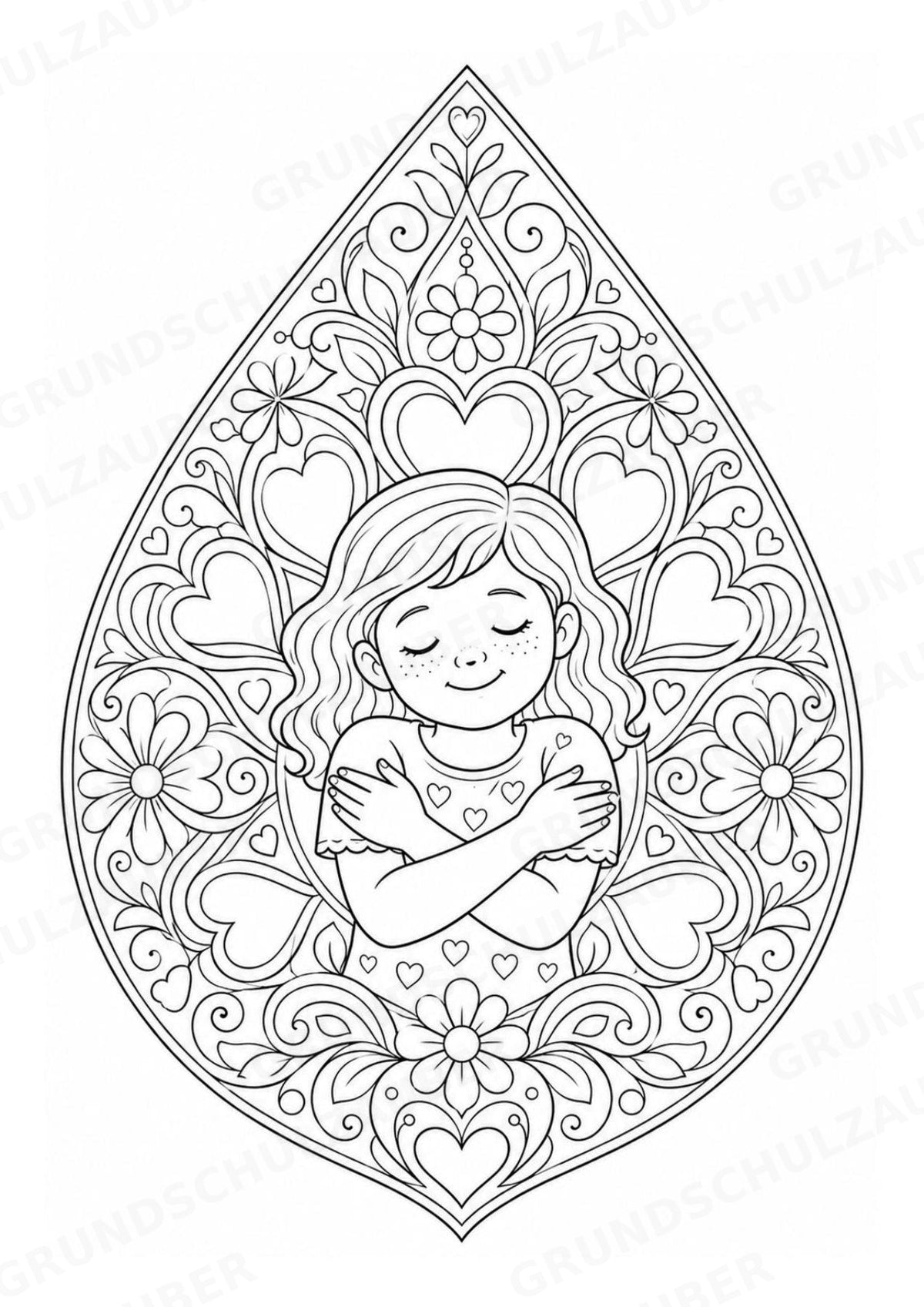 Emotionen Mandalas Ausmalbilder – Familie und Zusammenleben – 15 Malvorlagen – Materialseite 15
