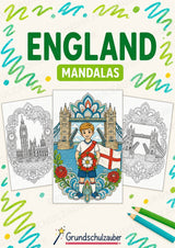 England Mandalas Ausmalbilder – Länder und Kulturen – 15 Malvorlagen – Cover