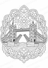 England Mandalas Ausmalbilder – Länder und Kulturen – 15 Malvorlagen – Materialseite 4