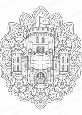 England Mandalas Ausmalbilder – Länder und Kulturen – 15 Malvorlagen – Materialseite 6
