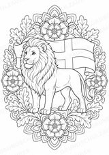 England Mandalas Ausmalbilder – Länder und Kulturen – 15 Malvorlagen – Materialseite 8