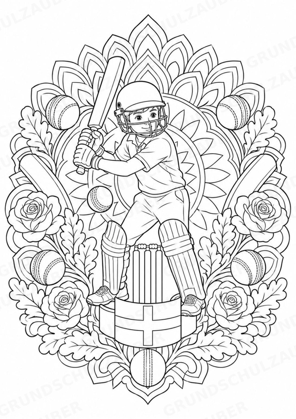 England Mandalas Ausmalbilder – Länder und Kulturen – 15 Malvorlagen – Materialseite 11
