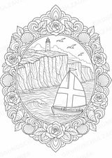 England Mandalas Ausmalbilder – Länder und Kulturen – 15 Malvorlagen – Materialseite 16