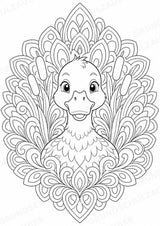 Ente Mandalas Ausmalbilder – Tiere – 15 Malvorlagen – Materialseite 3