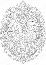 Ente Mandalas Ausmalbilder – Tiere – 15 Malvorlagen – Materialseite 4