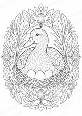 Ente Mandalas Ausmalbilder – Tiere – 15 Malvorlagen – Materialseite 10