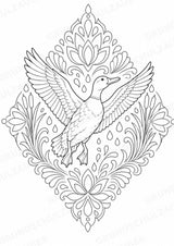 Ente Mandalas Ausmalbilder – Tiere – 15 Malvorlagen – Materialseite 15