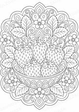 Erdbeere Mandalas Ausmalbilder – Obst – 15 Malvorlagen – Materialseite 7