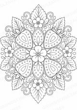 Erdbeere Mandalas Ausmalbilder – Obst – 15 Malvorlagen – Materialseite 8